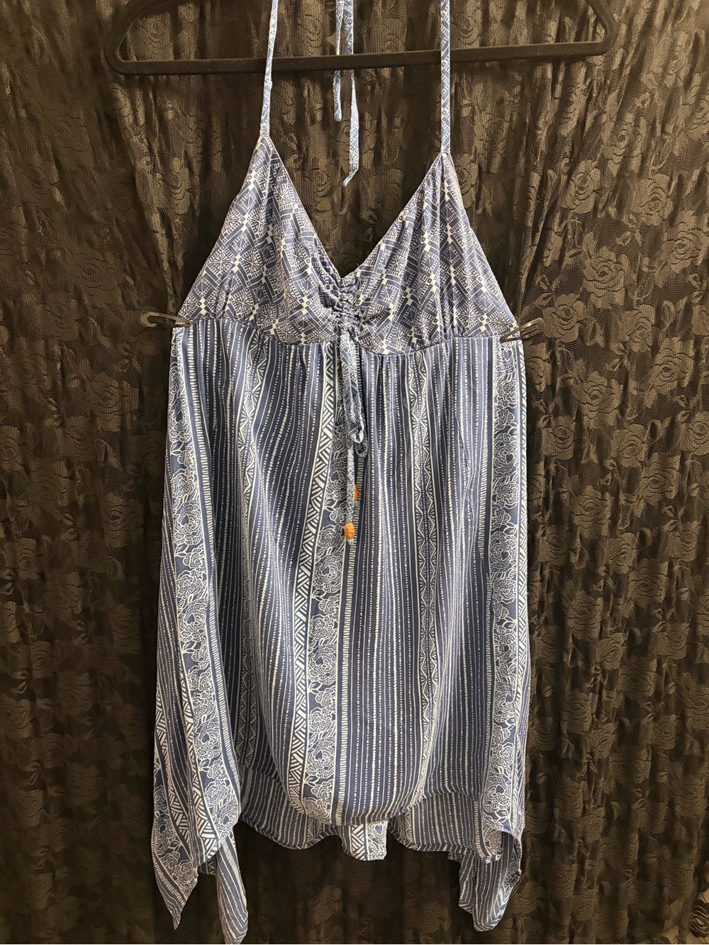 Blue Boho halter dress